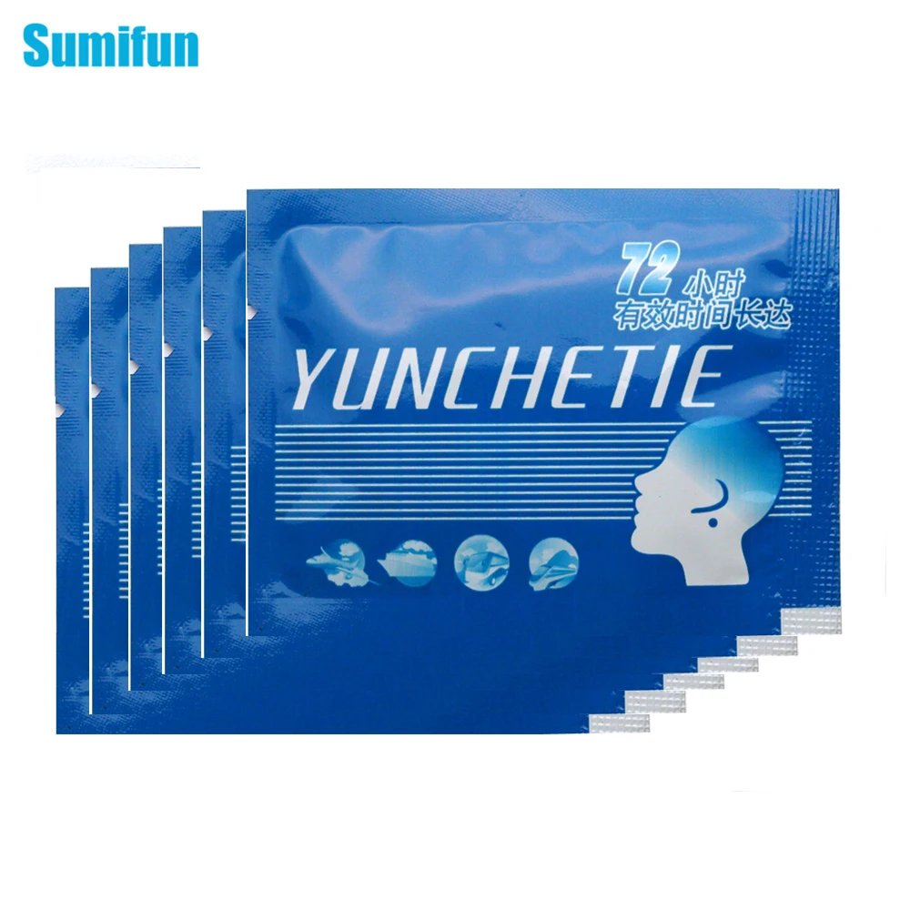 

6pcs Sumifun Car Anti Motion Sickness Plaster Relief Anti Carsickness Airsickness Seasickness Sticker Nausea Dizzy Patch C028