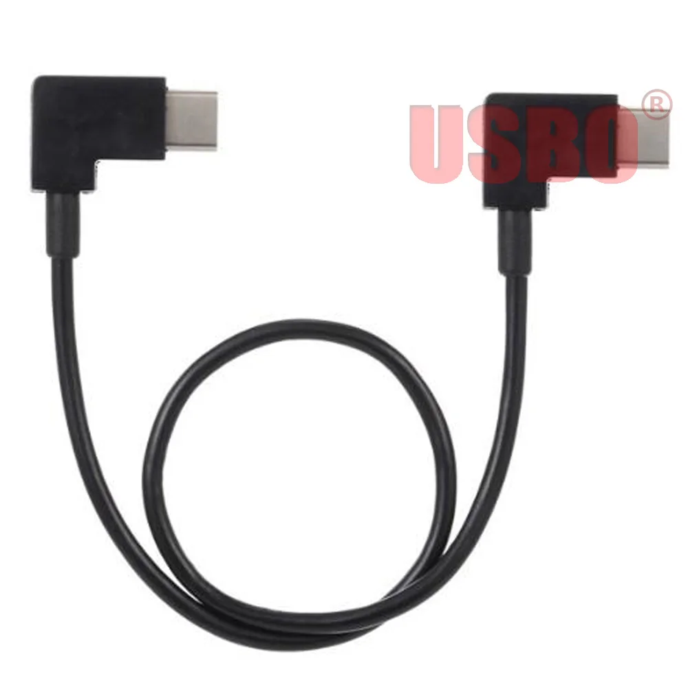 Высококачественный двойной 90 градусный коленчатый кабель FPV черный 0 3 м USB3.1 Type C