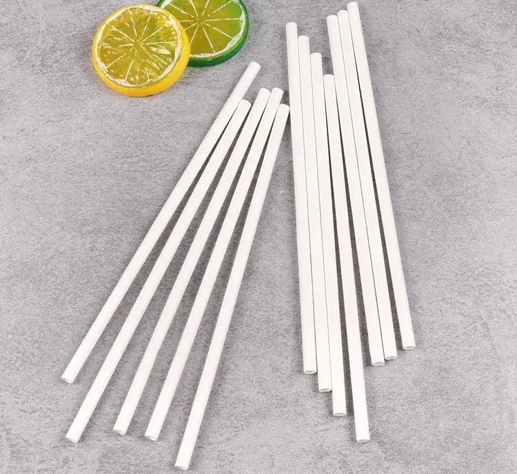Individually Paper Wrapped Paper Straws Solid Plain White Black Brown Party Drinking Restaurant Coffee Bar Straw SN2052