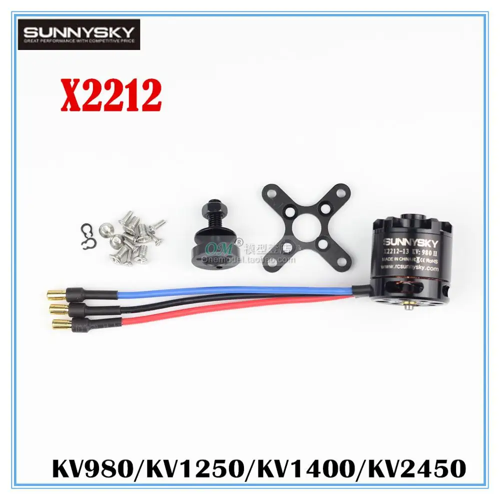 Оригинальный 1 шт./4 шт. Sunnysky X2212 980KV 1250KV 1400KV Outrunner бесщеточный двигатель 2212 RC Quadcopter