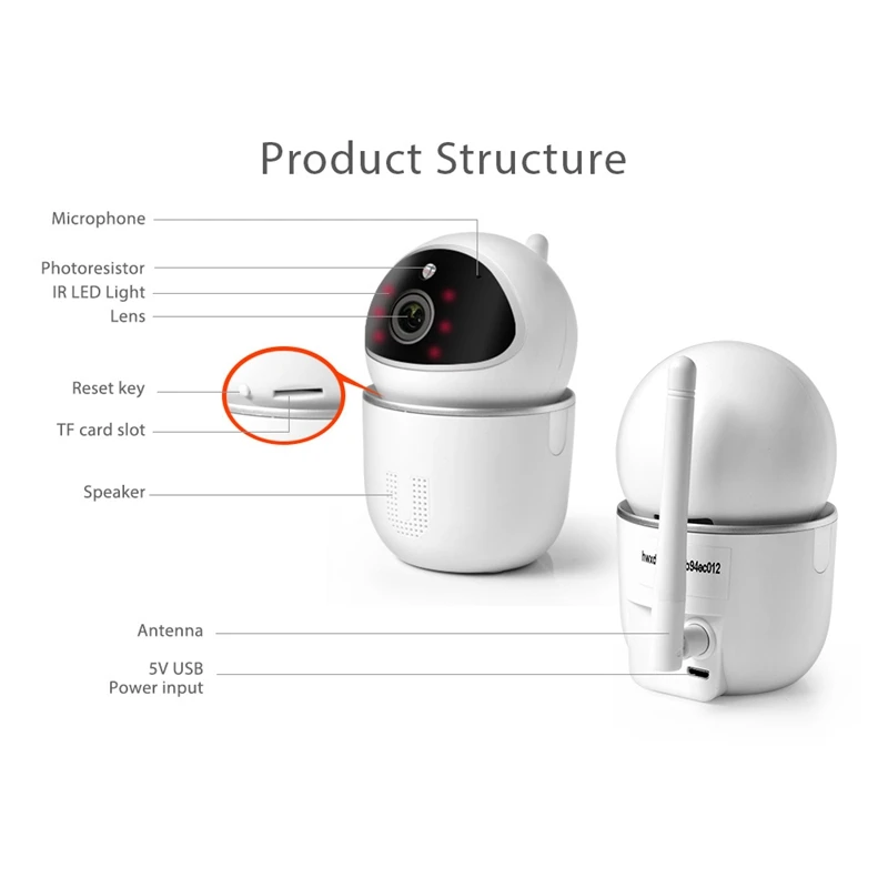 Умная wifi Беспроводная камера 1080P Alexa Echo веб-камера интеллектуальная автоматическая отслеживающая камера наблюдения(EU PLUG