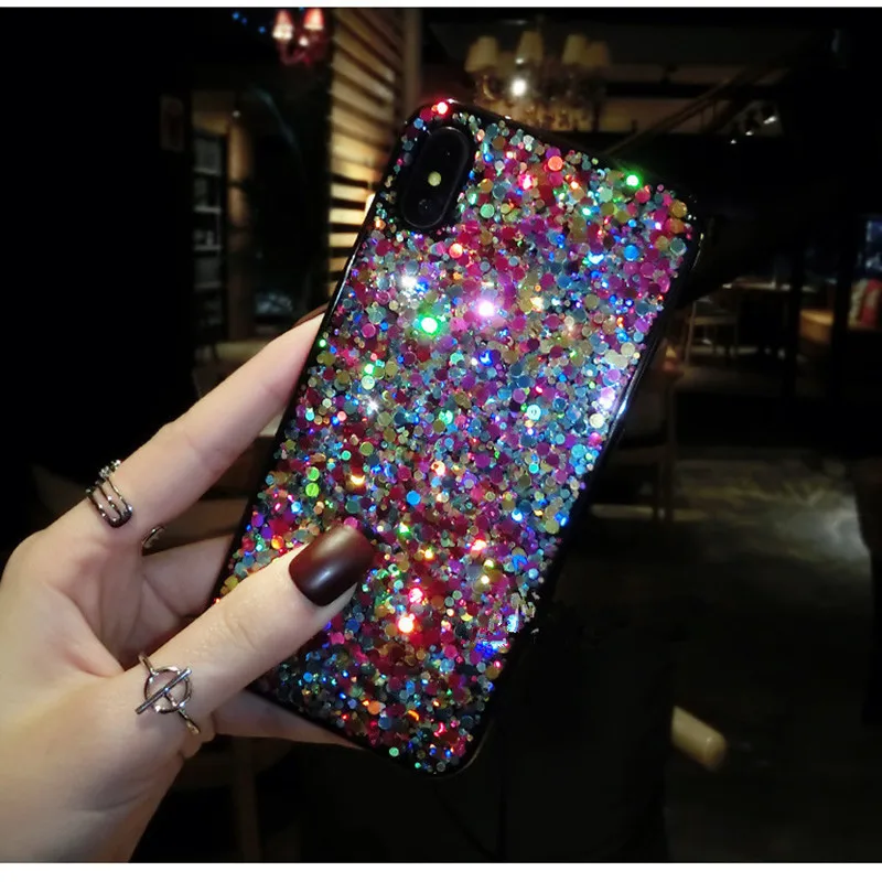 Luxury Conch Sequins Glitter phone case For Samsung Galaxy S20 Plus Ultra Note 10 plus A10S A30S A80 A7 2018 A9 S10 5G 9 | Мобильные