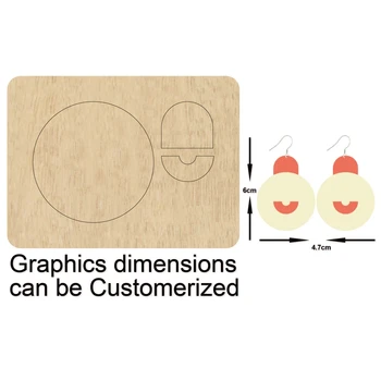 

Semicircle Earrings Circle Eardrop Cutting Mold Wood Dies For Leather Blade Rule Cutter For DIY Leather Cloth Crafts