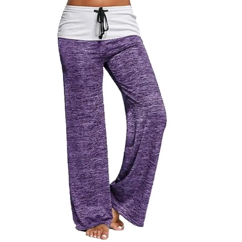 NIBESSER женские весенние спортивные повседневные брюки мягкие эластичные брюки средней посадки Mujer свободные однотонные брюки кэжуал 5 цветов - Color: purple