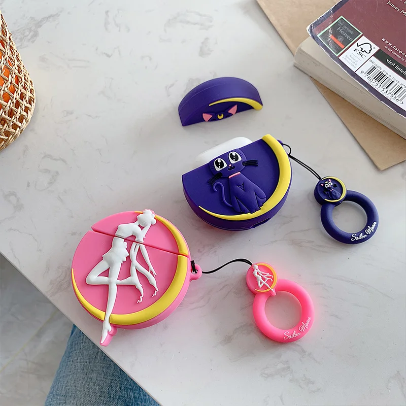 Чехол для AirPods милый мультяшный чехол наушников s Airpods 2 аксессуары защитный с