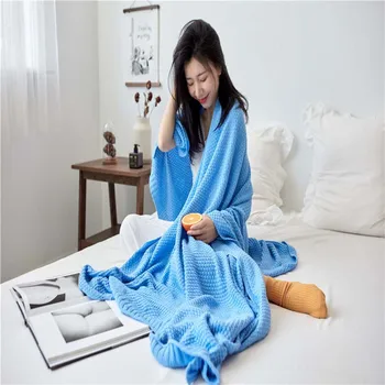

Wearable Knitted Home Blanket Self-figure Coverlet Sleeping Quilt Bedspread Canap Sofa Cover Plaid Couch