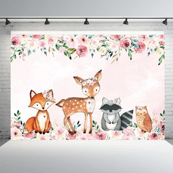 

Animal Photo Backdrop Background for Photography Studio Baby Shower Birthday Party Photo Backgrounds for Photo Studio