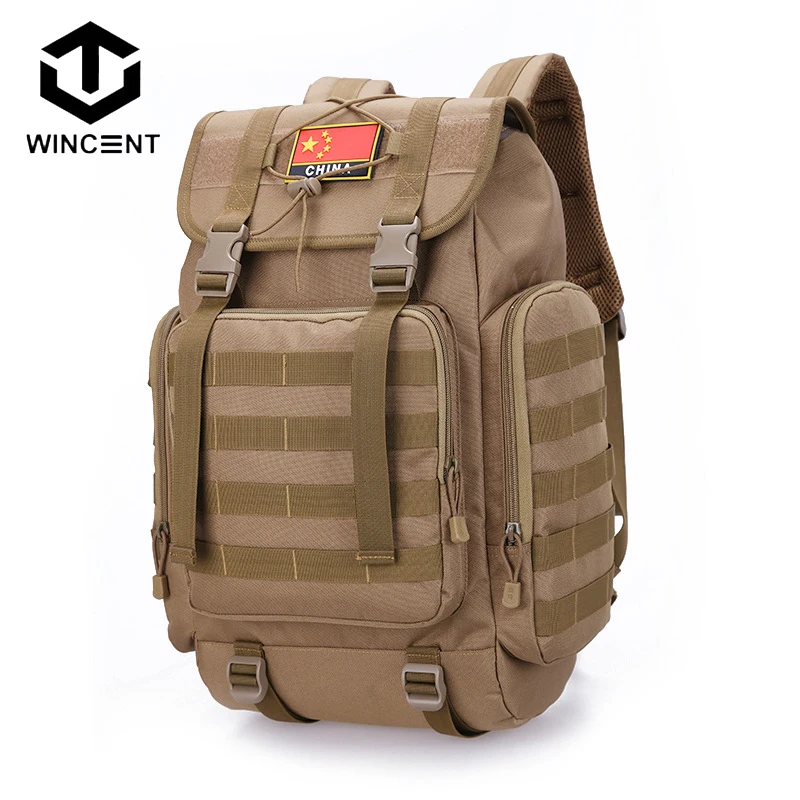 

WINCENT 45L Tactical Backpack Outdoor Tabby Camouflage Travel Camping Mountaineering Bag Nylon Special Operations Double Pack