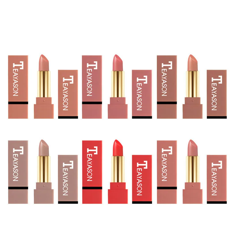 Hot selling 12 Nude Color Matte Lipstick Waterproof Pigment Brown Nude Long Lasting Lipstick Matte Makeup 5