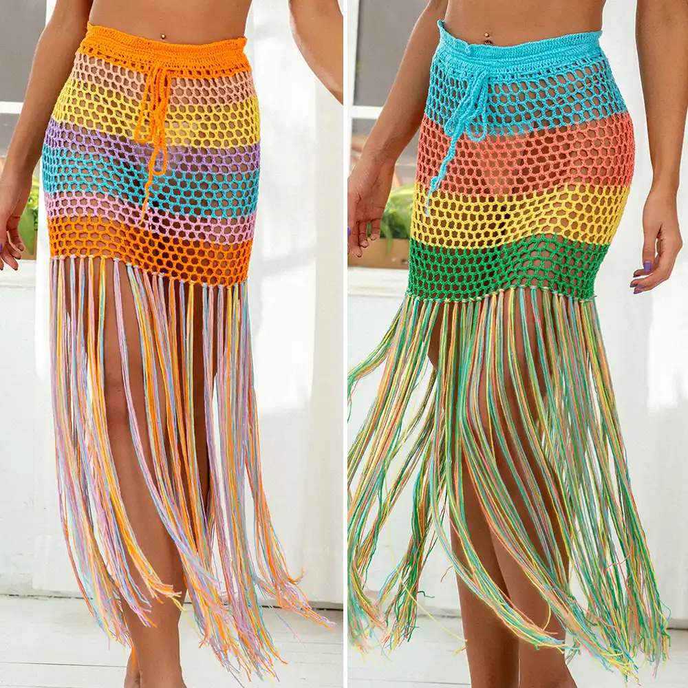 rainbow bathing suit cover up