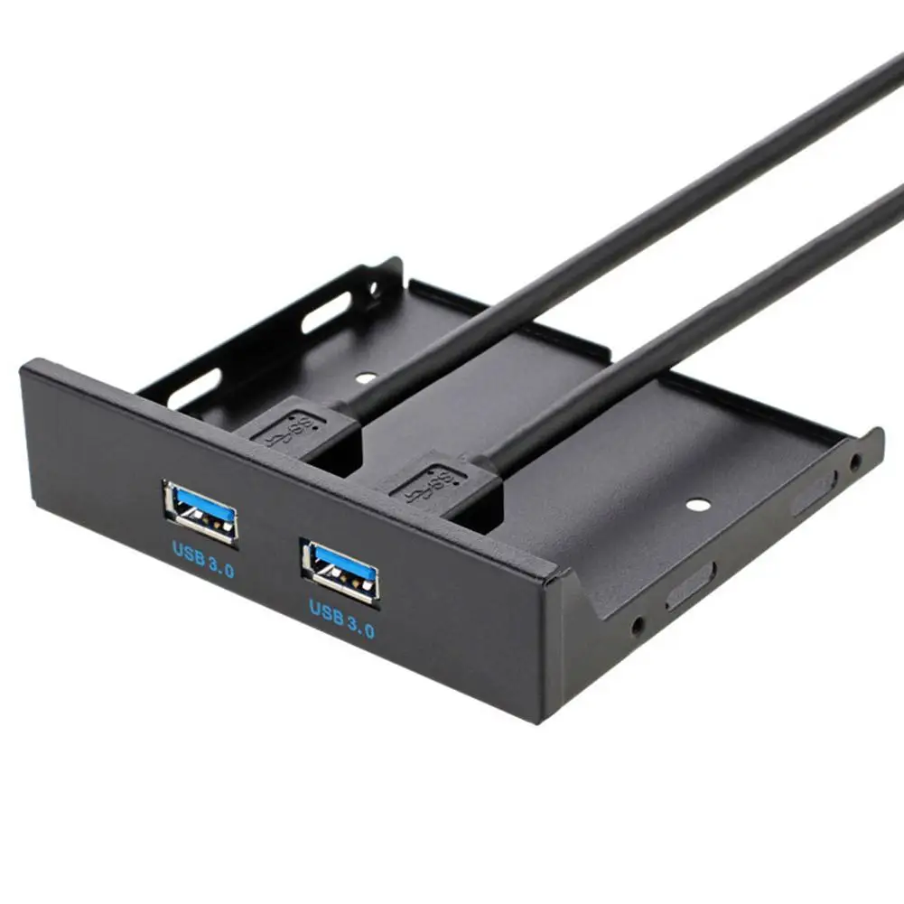 

High Speed 2-Port USB 3.0 20Pin Hub Adapter 3.0 USB Floppy Front Panel Plastic Stand for PC Case floppy disk tray