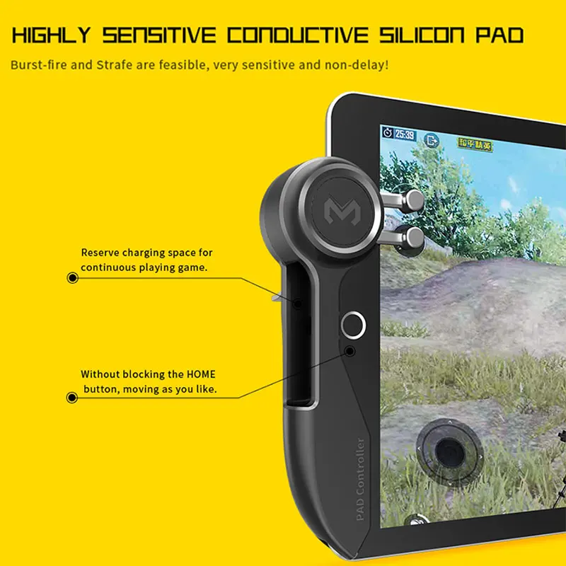  Ipad Trigger PUBG Game Controller Six Finger L1R1 Fire Aim Button Gamepad Joystick For Tablet Smart
