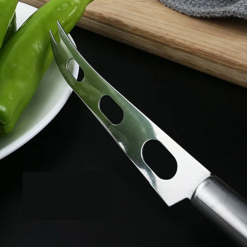 Stainless Steel 3 Holes Cheese Knife Sawtooth Blade Pizza Bread Butter Cake Cut Kitchen Baking Tools Kitchenware
