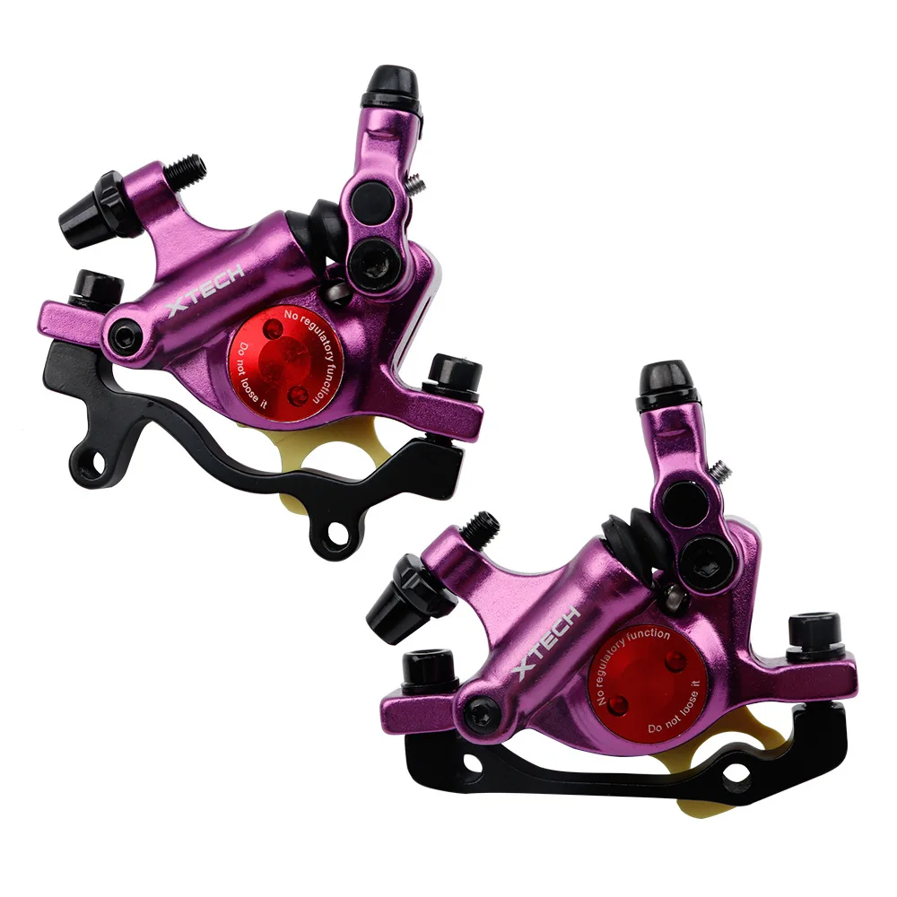 Purple ZOOM XTECH HB100 MTB Горный Дорожный велосипед линия Тяговая гидравлическая Дисковая тормозная установка передние и задние суппорты - Цвет: Purple