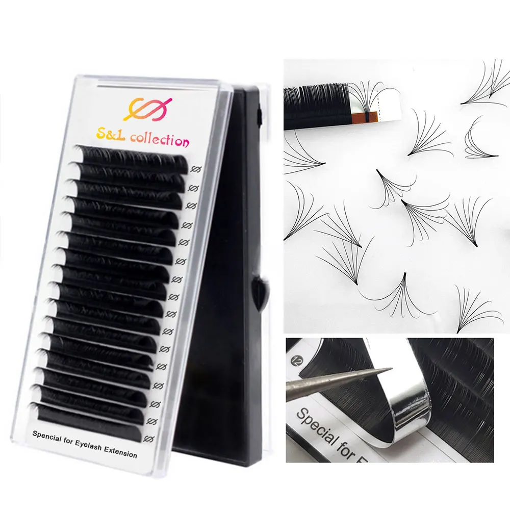 

16 lines Eyelash Extension Easy fan lash pads Volume lash patches Beginner make fans tools Eyelash holder Reusable Washable