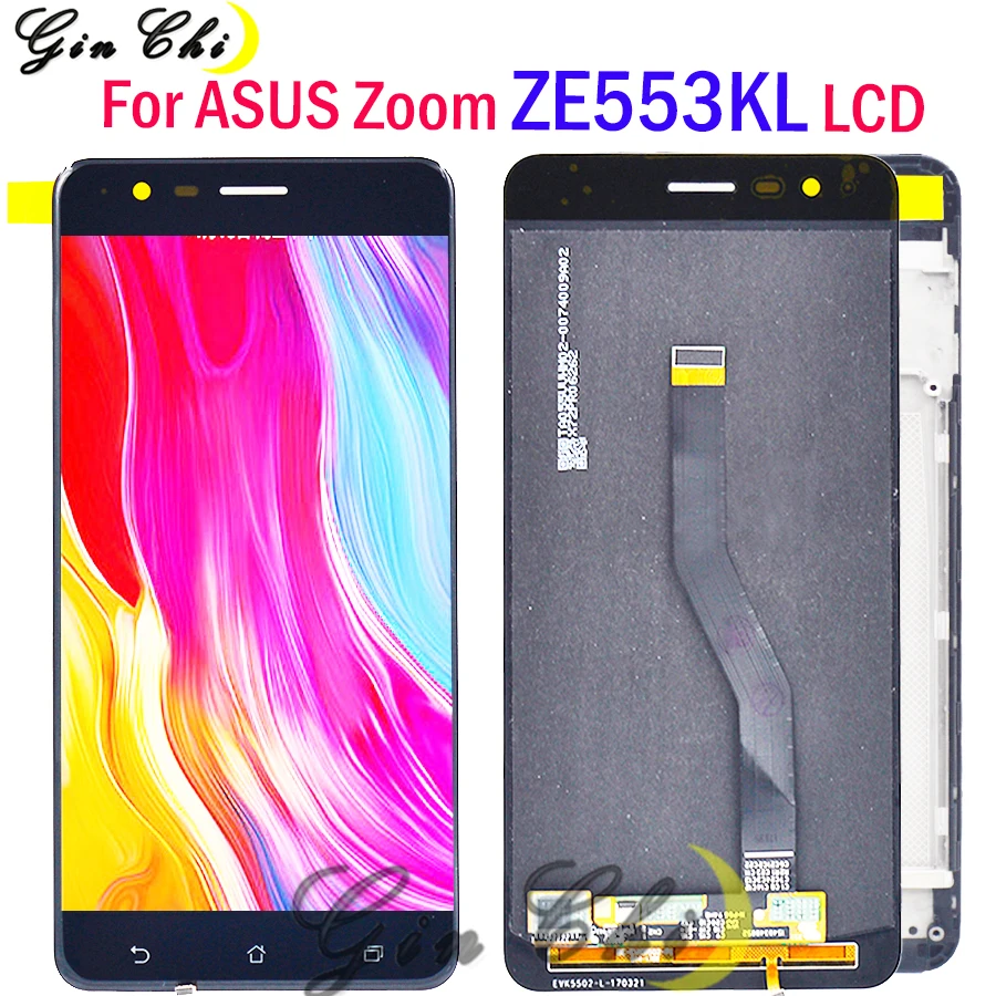 

Original New LCD For ASUS ZenFone 3 Zoom ZE553KL LCD Display Touch Screen Digitizer For ASUS Zenfone3 Zoom S with frame