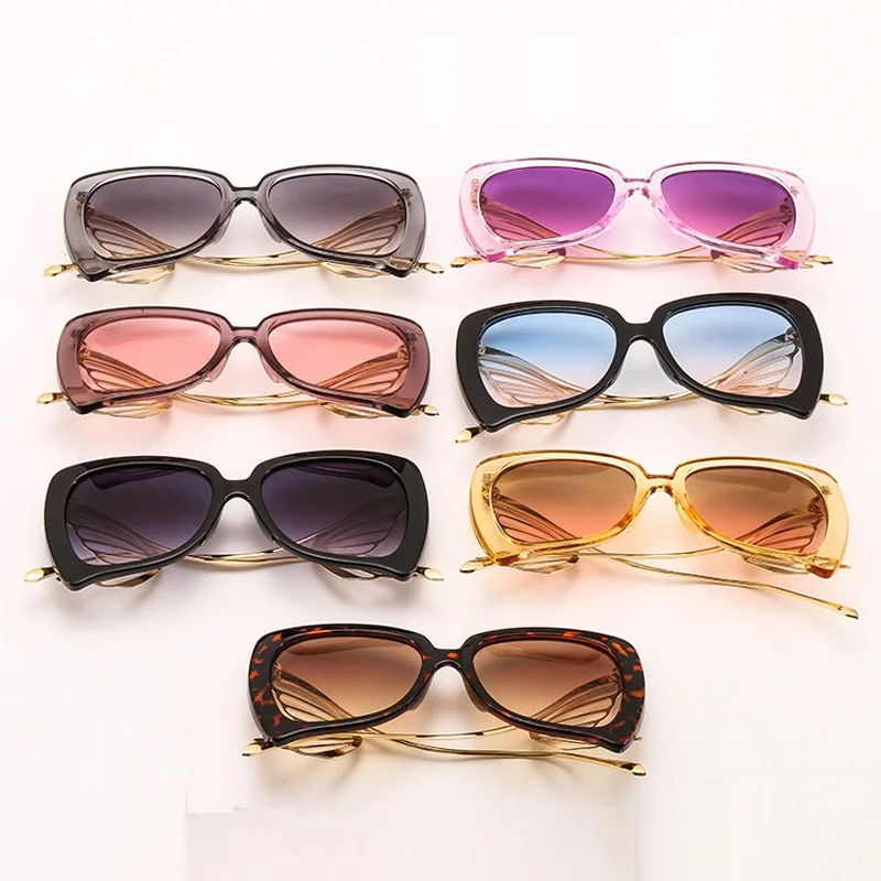 Знаменитые трендовые квадратные женские солнцезащитные очки, женские брендовые дизайнерские солнцезащитные очки с бабочками, женские розовые очки Gafas UV400