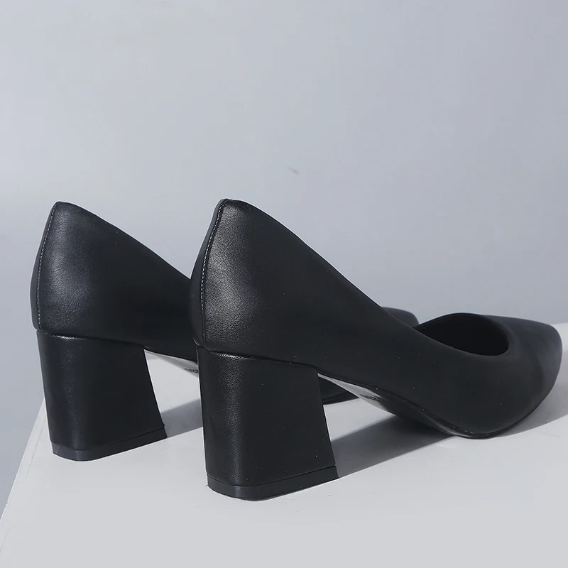 formal women leather shoes pointed work office ladies dress footwear high heels female pumps 4 6cm height increasing shoes woman (8)