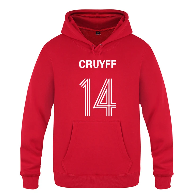 HOY BAT JOHAN CRUYFF футбольные толстовки мужские мужские с капюшоном флисовый пуловер толстовки - Цвет: HOY BAT