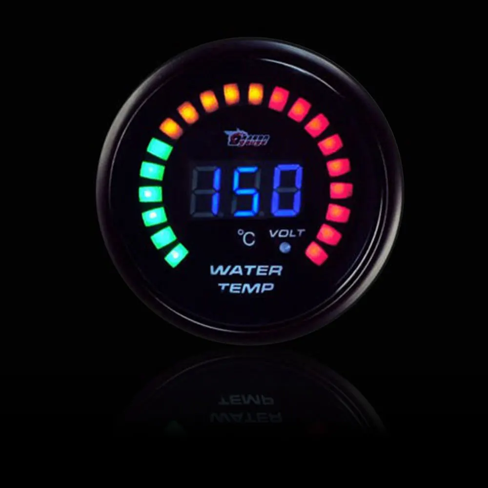 Cars Water Temperature Gauge Motormeter ATV Universal LED Digital Temp Meter Instrument Panel