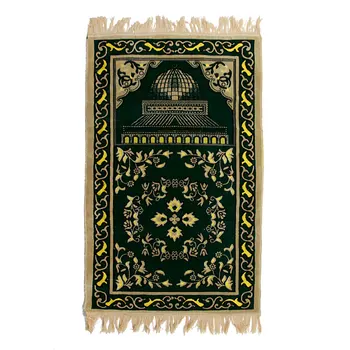 

blanket Flash Deal Turkish Islamic Prayer Rug Ramadan Muslim Prayer Mat Salat Sajadah Namaz Carpet Rug