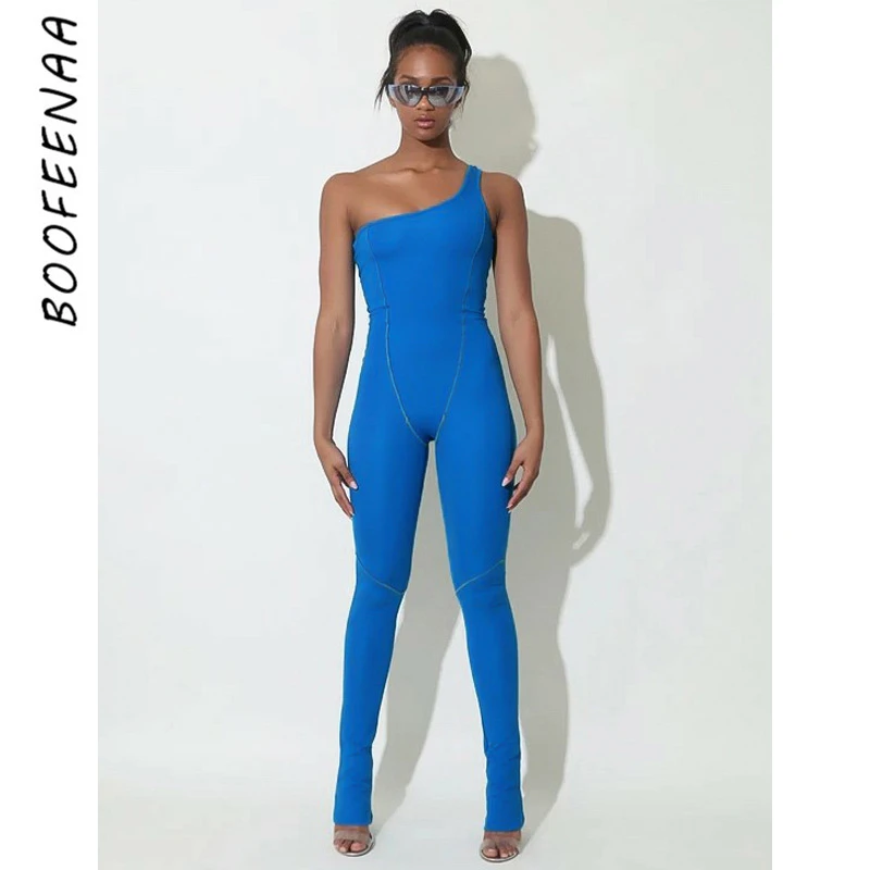 Shoulder Bodycon Jumpsuit Women 