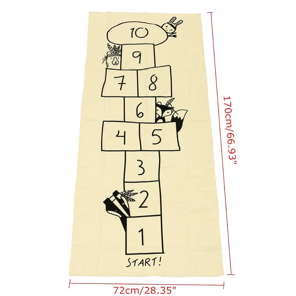 72x170 см мягкий хлопковый детский игровой коврик для занятий в тренажерном зале, одеяло для ползания, напольный коврик, развивающий коврик