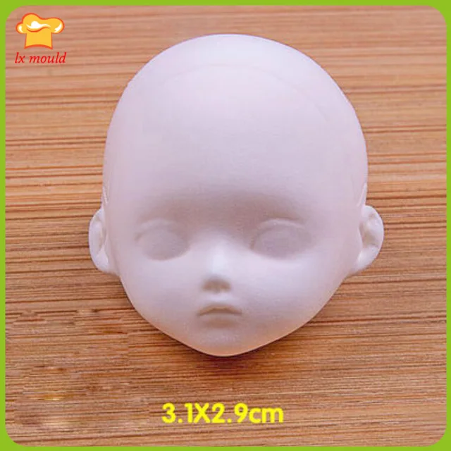 Clay Soft Pottery Figure Face Silicone Molds Doll Shape Mould Baby Face Fondant Moulds 1