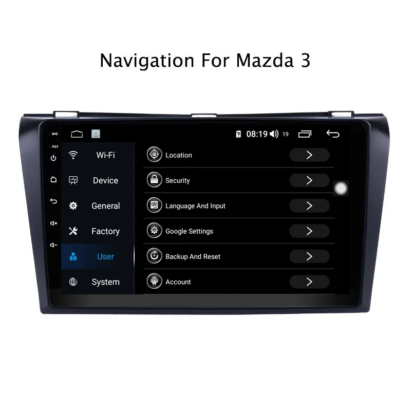 Ectwodvd 9 дюймов Andriod 8,1 автомобильный DVD gps для Mazda 3 2006 2007- 4G Оперативная память 64G Встроенная память CarPlay DSP 4 аппарат не привязан к оператору сотовой связи с WI-FI