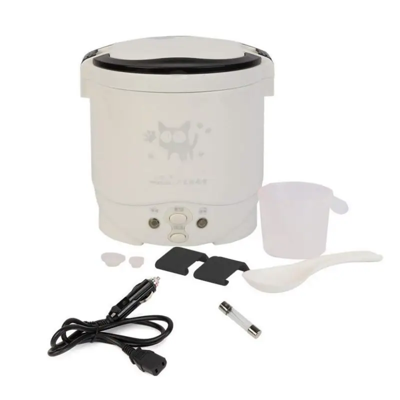 24V Portable Home Cooking Pot Multifunctional Rice Cooker Electric Lunch Box For Two People