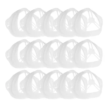 

Mascarilla 15pc Reusable Face Mask Fashion Silicone Holder Increases The Breathing Space To Help Breathing Mouth Caps Washable