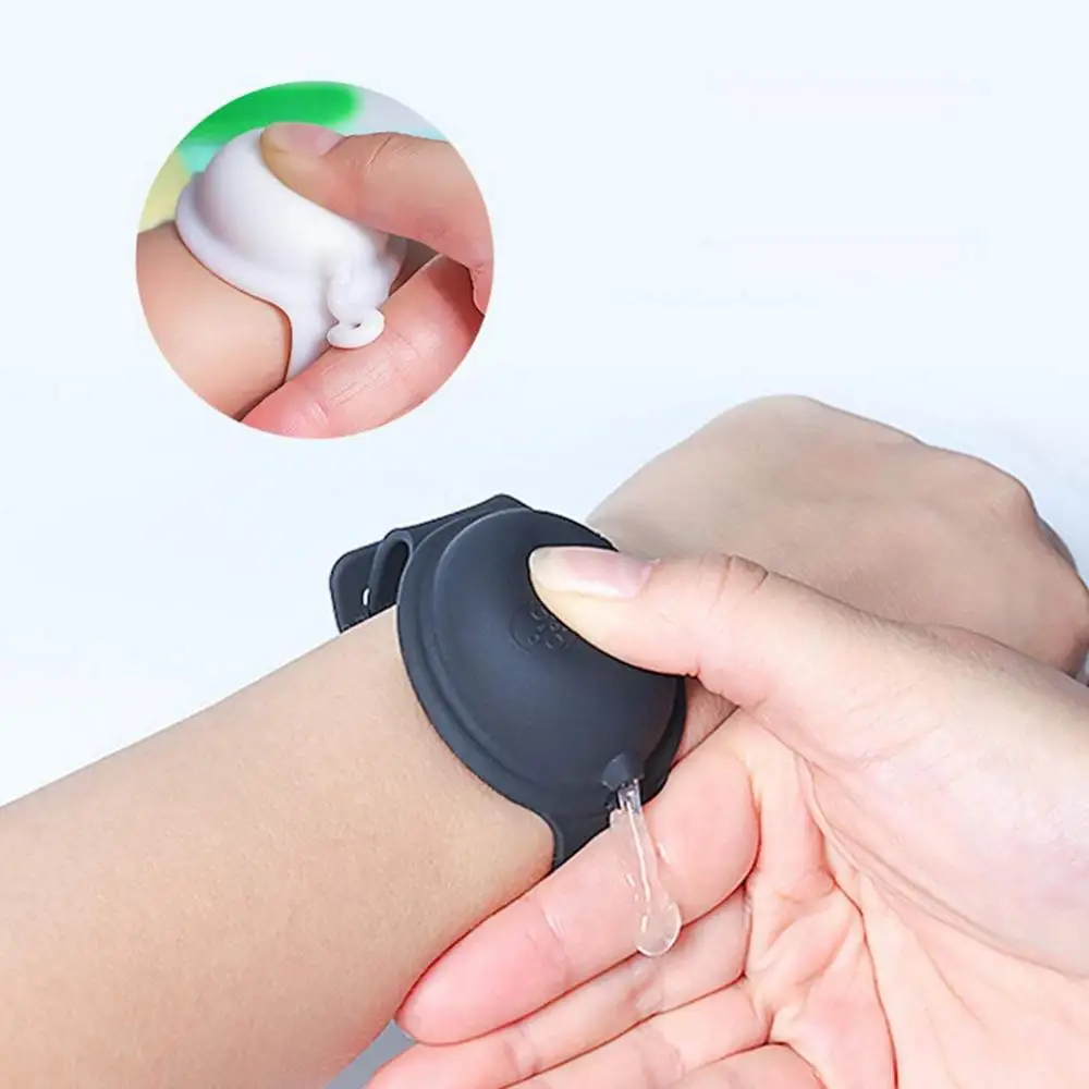 

Adjustable Hand Sanitizer Wristband Hand Sanitizer Dispenser Bracelet Pumps Wristband Hand Dispenser With Refillable Bottle