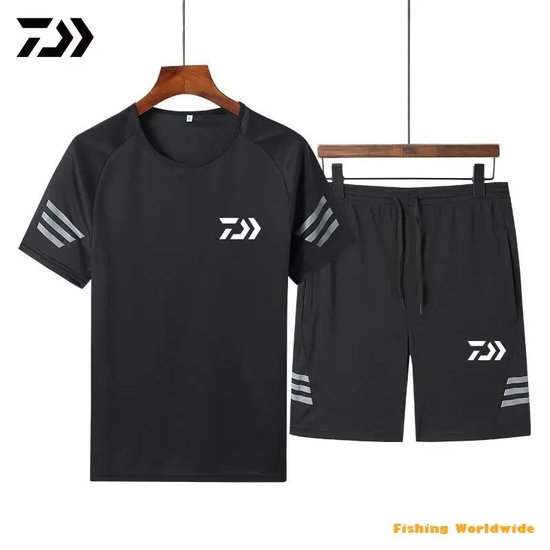 

New Summer DAIWA Fishing Shirts And Pants Outdoor Sport Quick Dry Breathable Fishing Clothing Set Elastic DAWA Fishing Suits