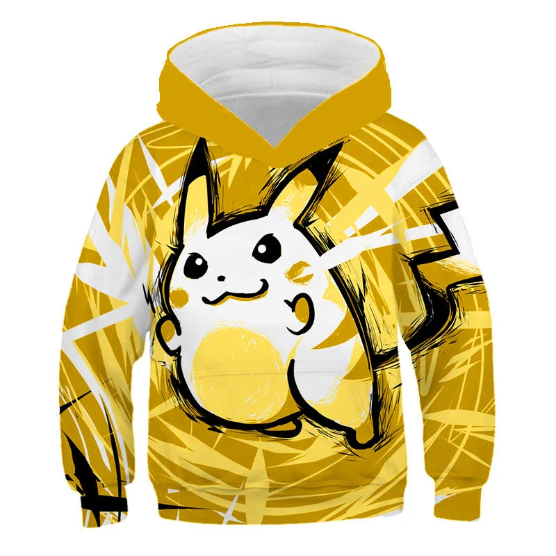 kids' yellowstone t shirts 2022 Baby Boys Pokemon Sweatshirt Cartoon Hoodies For Boy Spring Autumn Tops For Kids Casual Hoodies Children Outwear 4-14 Years what is a youth hoodie