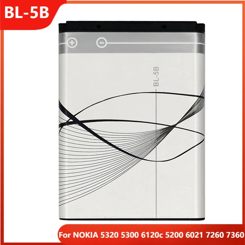 Оригинальный телефон аккумулятор для NOKIA 5320 5300 6120c 5200 6021 7260 BL-5B сменные