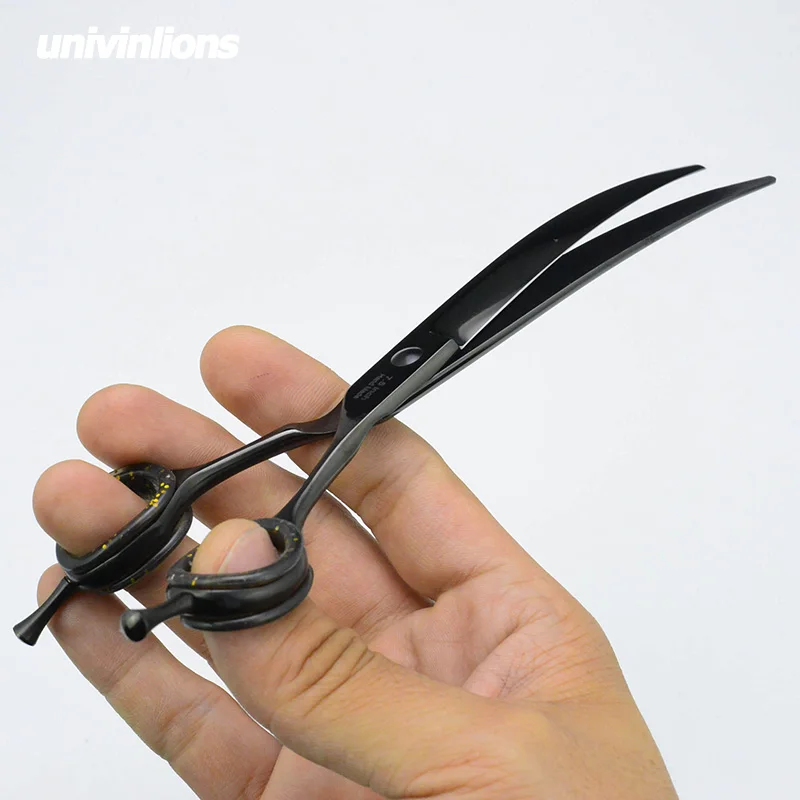 7.5" Pet Dog Grooming Scissors Up Curved Shears Cat Scissors Pet Cat Hair Scissors Horse Shears Upward Hair Cutting Tools VG10