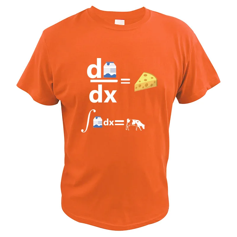 Milk Differential Is Cheese футболка корова Geek Science Math Camiseta обратный расчет молока корова футболка европейский размер - Цвет: Оранжевый