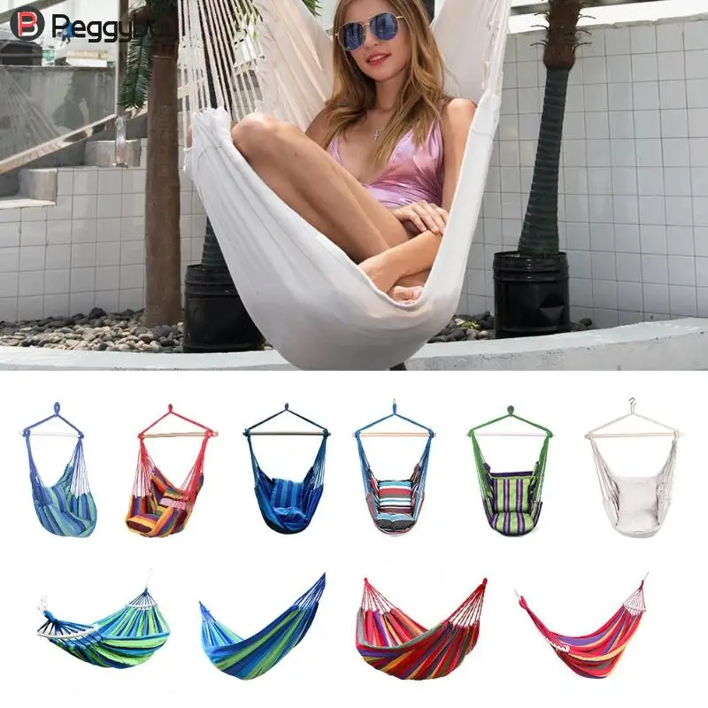 Hammock Chair Hanging Chair Swinging Indoor Outdoor Furniture Hammocks Canvas Dormitory Swing With 2 Pillows Hammock Camping Hammock Chair Hanging Chair Swinging Indoor Outdoor Furniture Hammocks Canvas Dormitory Swing With 2 Pillows Hammock Camping