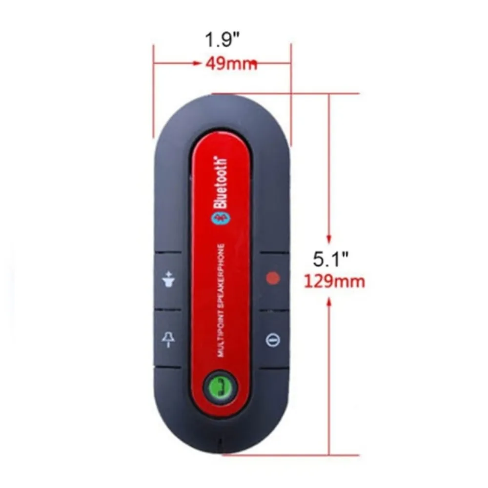 Wireless Bluetooth Car Kit Handsfree Speaker Phone Visor Clip for iPhone Android