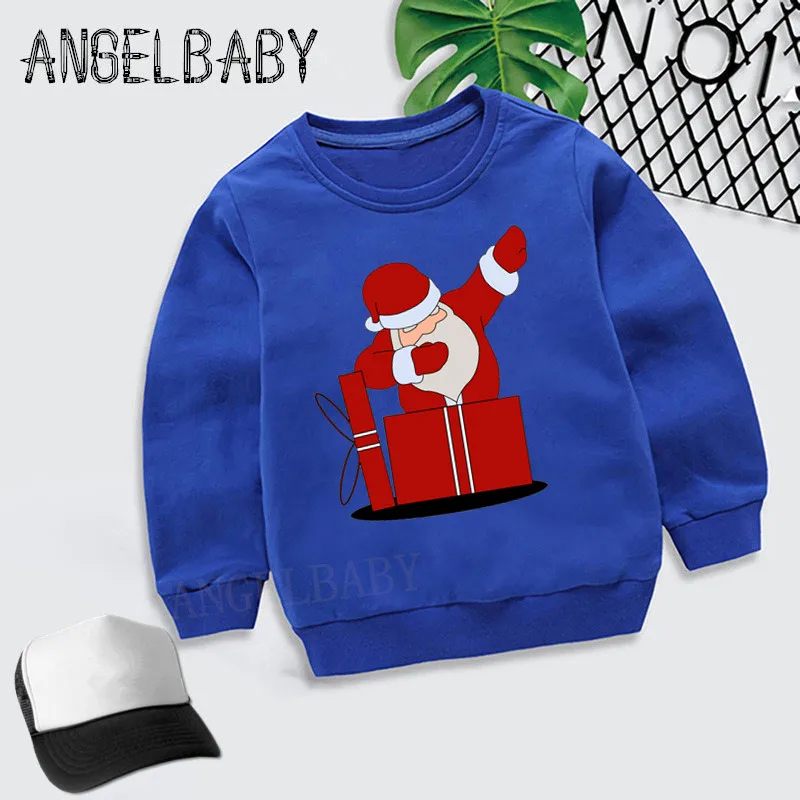 Г. Детские толстовки для маленьких девочек с изображением рождественского Санты; осенне-зимние детские толстовки с капюшоном; свитер с длинными рукавами для мальчиков; KYT5112
