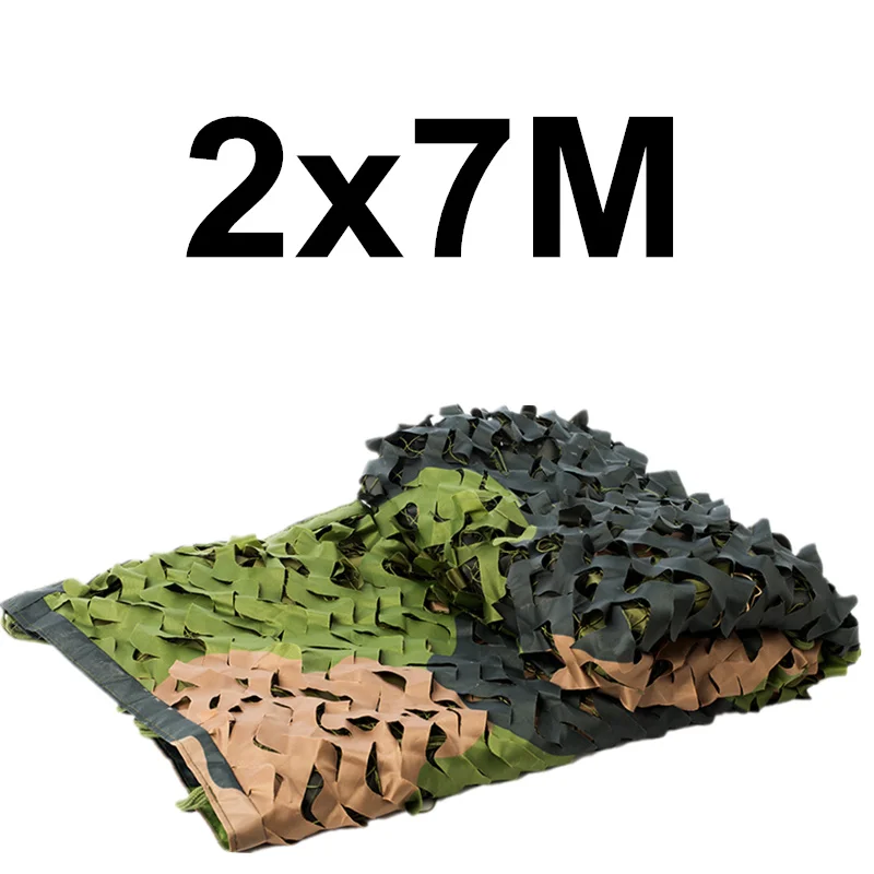 2x7M WELEAD 2 м лесной 3 цвета камуфляжная сеть военный усиленный для армии вечерние уличные охотничьи птицы скрытие маскировки сетки крышка - Цвет: 2x7M