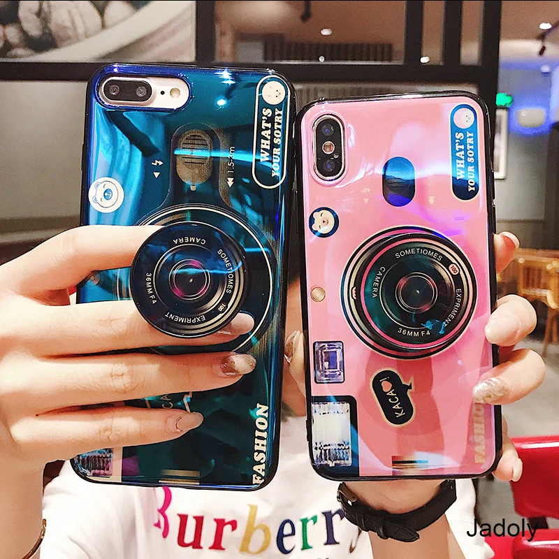 Camera Case For Xiaomi Redmi 7 7A K20 S2 Y2 Mi 9T Pro Play Case Redmi 7 7A K20 S2 Y2 Mi 9T Pro Play Cover With Phone Holder