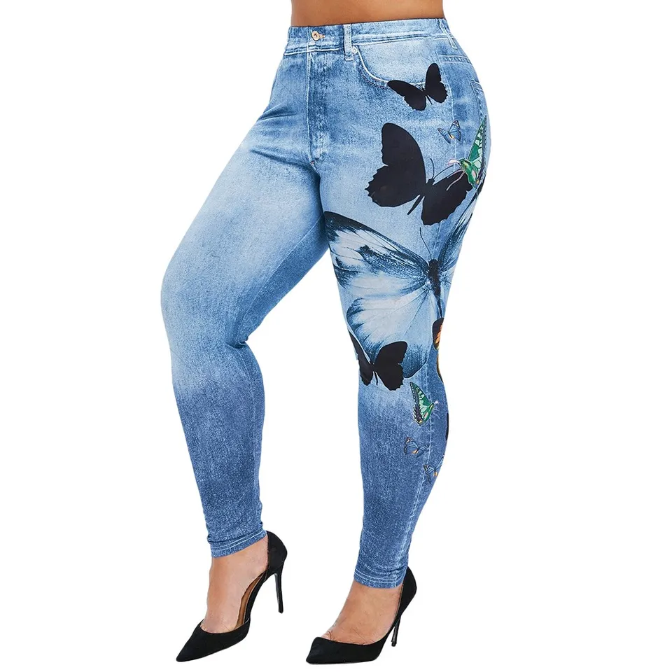 women's plus size denim jeggings