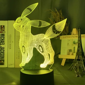 

Child Led 3d Night Light Umbreon Go Nightlight for Kids Bedroom Decoration Usb Battery Powered Bedside Table Lamp 3d