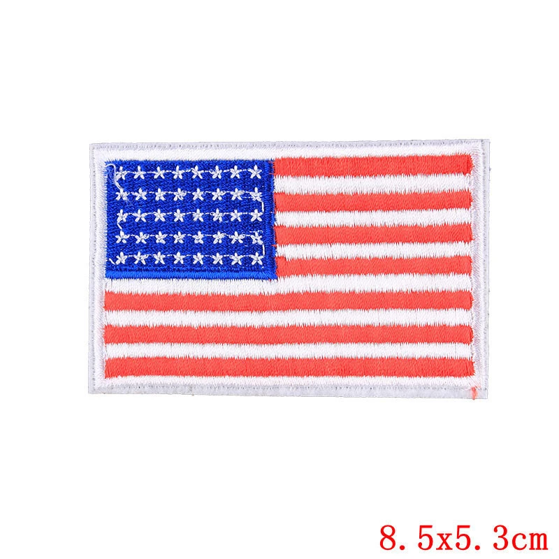 Национальный вышитый флаг нашивка железные нашивки для одежды шитье на ткани военный значок DIY одежда аксессуары украшения F - Цвет: 1005
