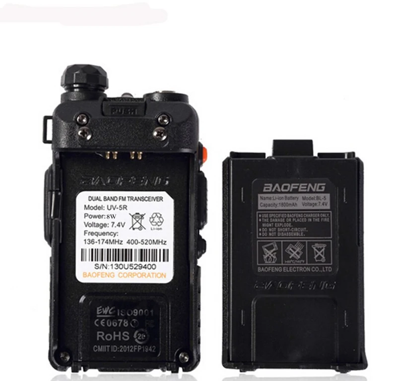 Baofeng UV-5R 8W High Power 8 Watts powerful Walkie Talkie long range 10km VHFUHF dual Band Two Way Radio pofung uv5r hunting (1)