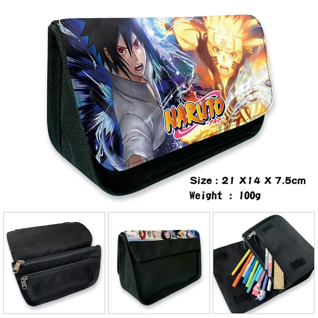 Belita Amy 3pcs/Set Naruto Backpack Cartoon Anime Figures Student School Bag High-Capacity Travel Bag Messenger Bag Pencil Case Kids Gift Other