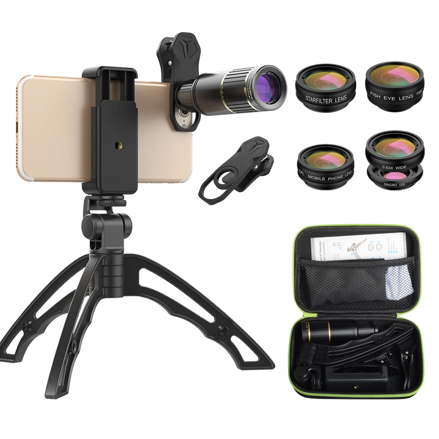 

AliExpress APEXEL Metal 16 Times Long Telephoto Fisheye Wide-angle Macro Starlight Polarization Universal Extraposition Mobile P