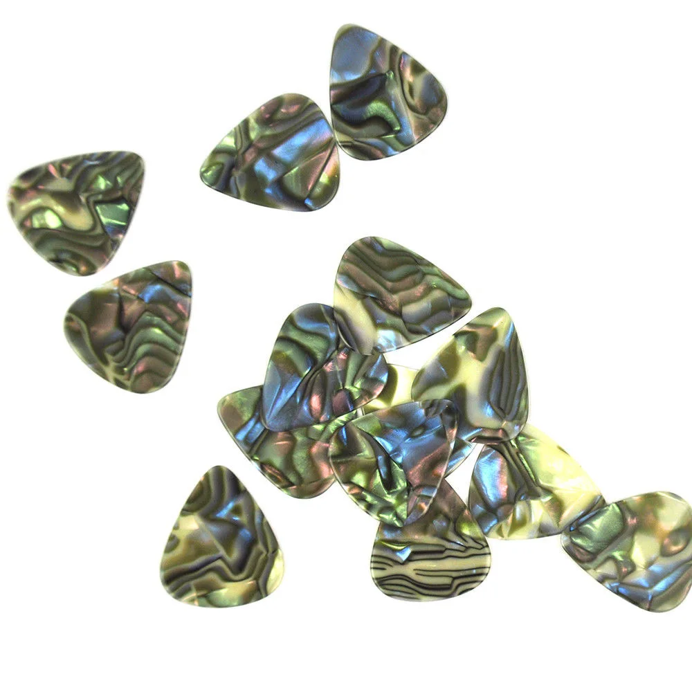 100 шт./лот Abalone Seashell 0 96 мм тяжелые целлулоидные медиаторы для гитары акустической