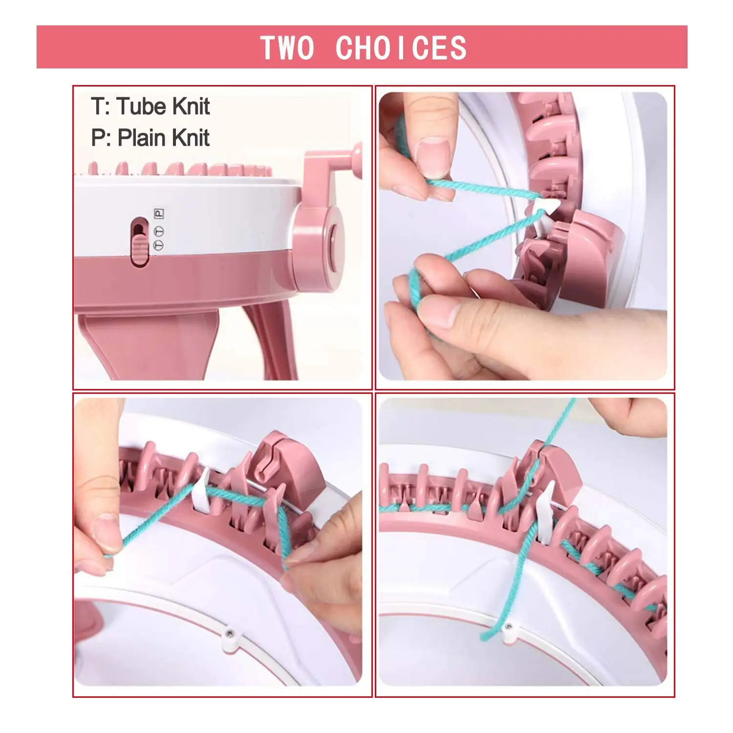 DIY 직조 센트로 뜨개질 기계, 48 바늘 뜨개질 기계, 크리에이티브 매뉴얼, 트리코터 바느질 모자 양말, 게으른 인공물